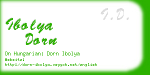 ibolya dorn business card